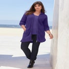 Waffle Mega Length Zip Hoodie image number null