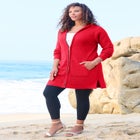 Waffle Mega Length Zip Hoodie image number null