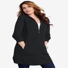 Waffle Mega Length Zip Hoodie image number null