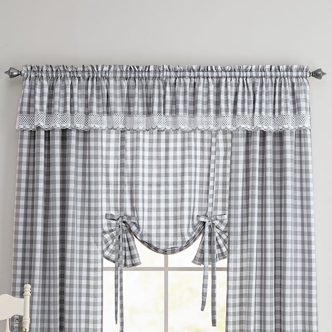 Buffalo Check Rod-Pocket Valance image number null