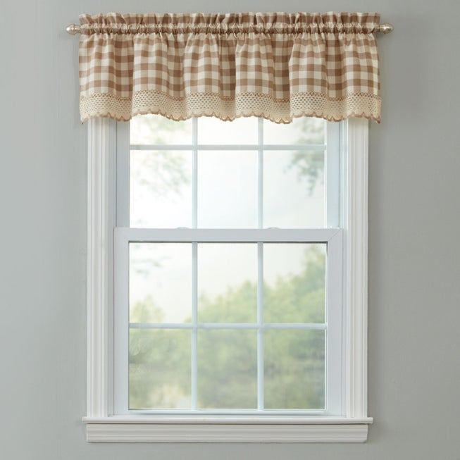 Buffalo Check Rod-Pocket Valance image number null