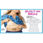 Split-Neck Short Sleeve Swim Tee with Built-In Bra image number null