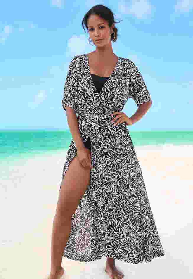 Faux-Wrap Swim Cover Up image number 0