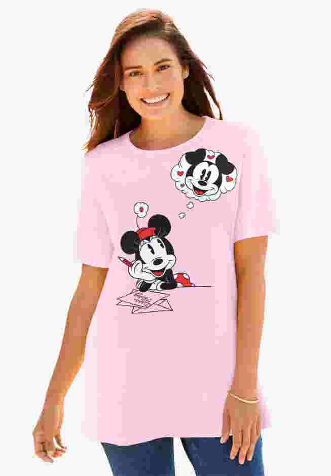 Disney Women’s Short Sleeve Valentine’s Day Minnie image number 0