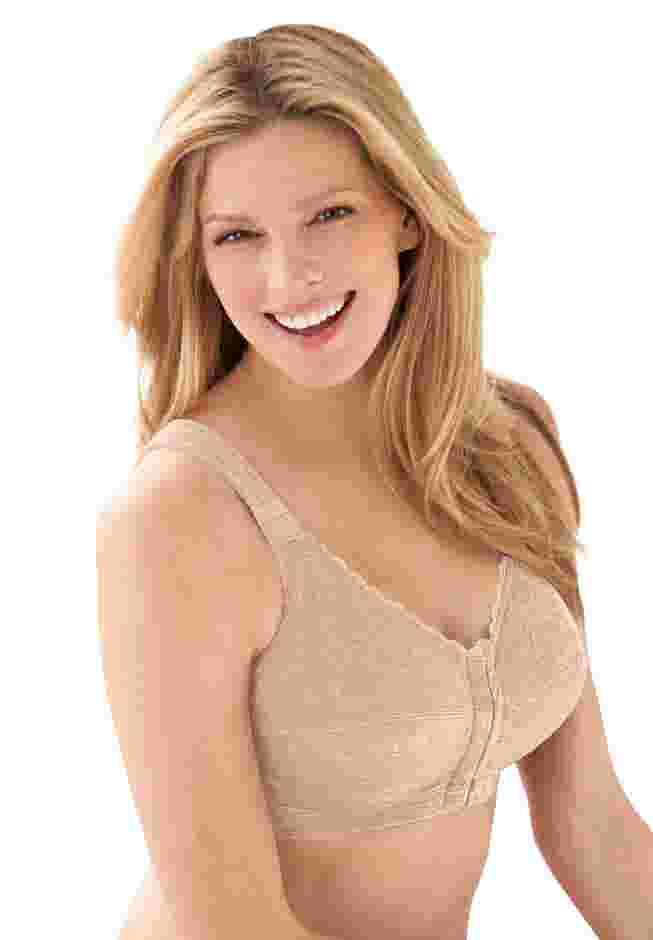 Front Close Wireless Posture Bra image number 1