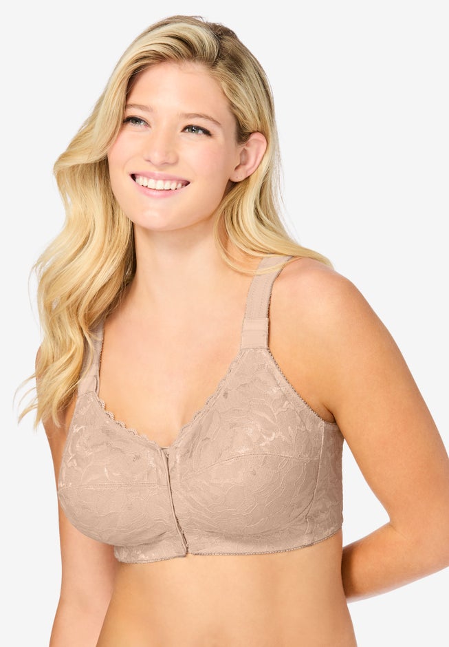 Front Close Wireless Posture Bra image number 1