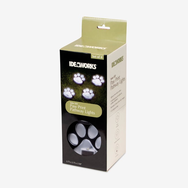 Paw Print Pathway Lights, Set of 4 image number 4