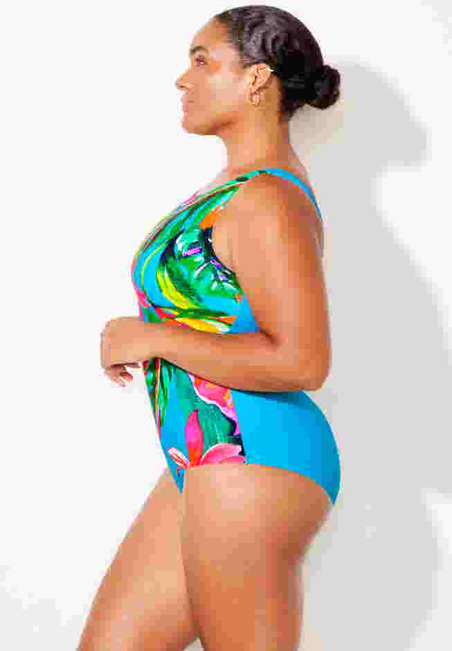 Chlorine Resistant High Neck One Piece Swimsuit image number 2