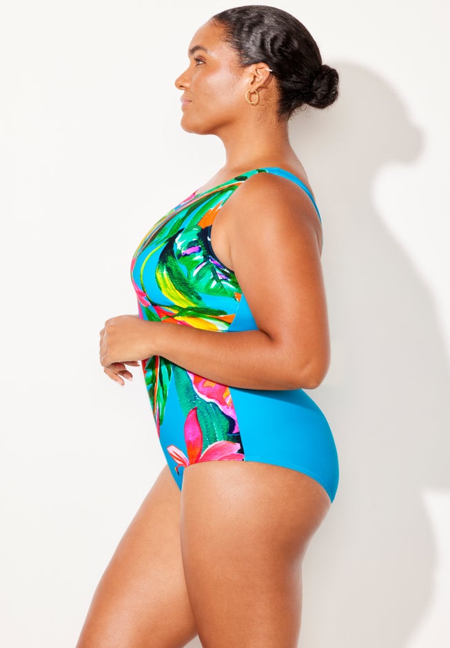Chlorine Resistant High Neck One Piece Swimsuit image number 2