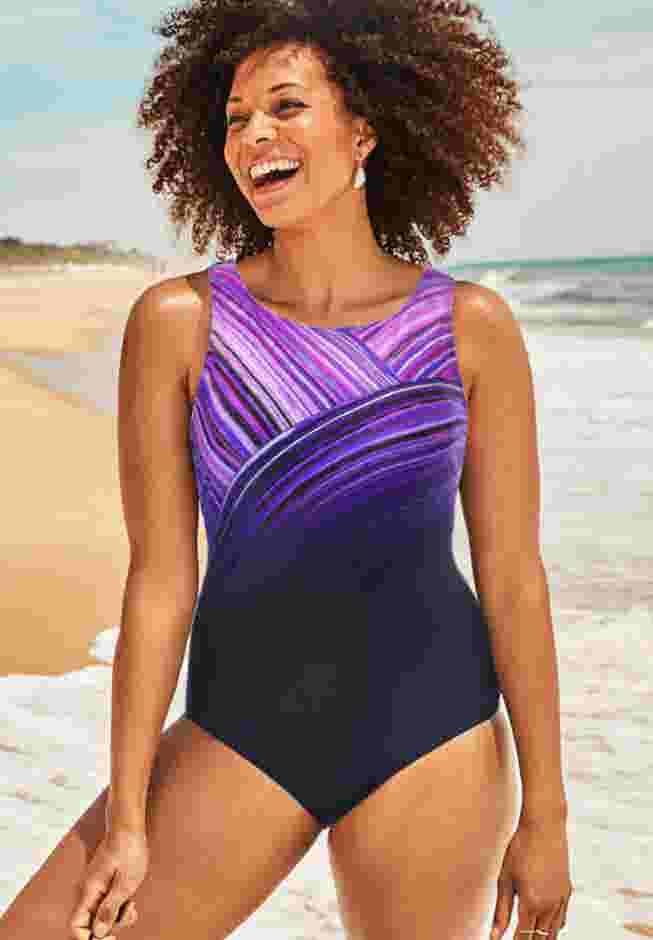 Chlorine Resistant High Neck One Piece Swimsuit image number 0