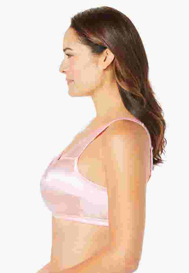 Front-Close Satin Wireless Bra image number 3