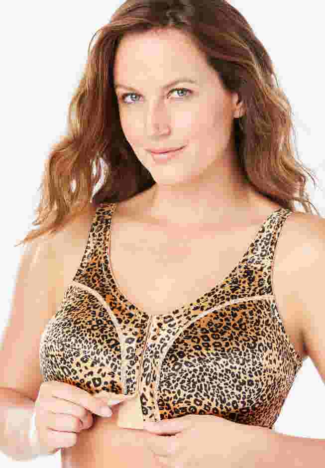 Front-Close Satin Wireless Bra image number 4