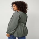 V-Neck Tunic with Diagonal Empire Seam image number null