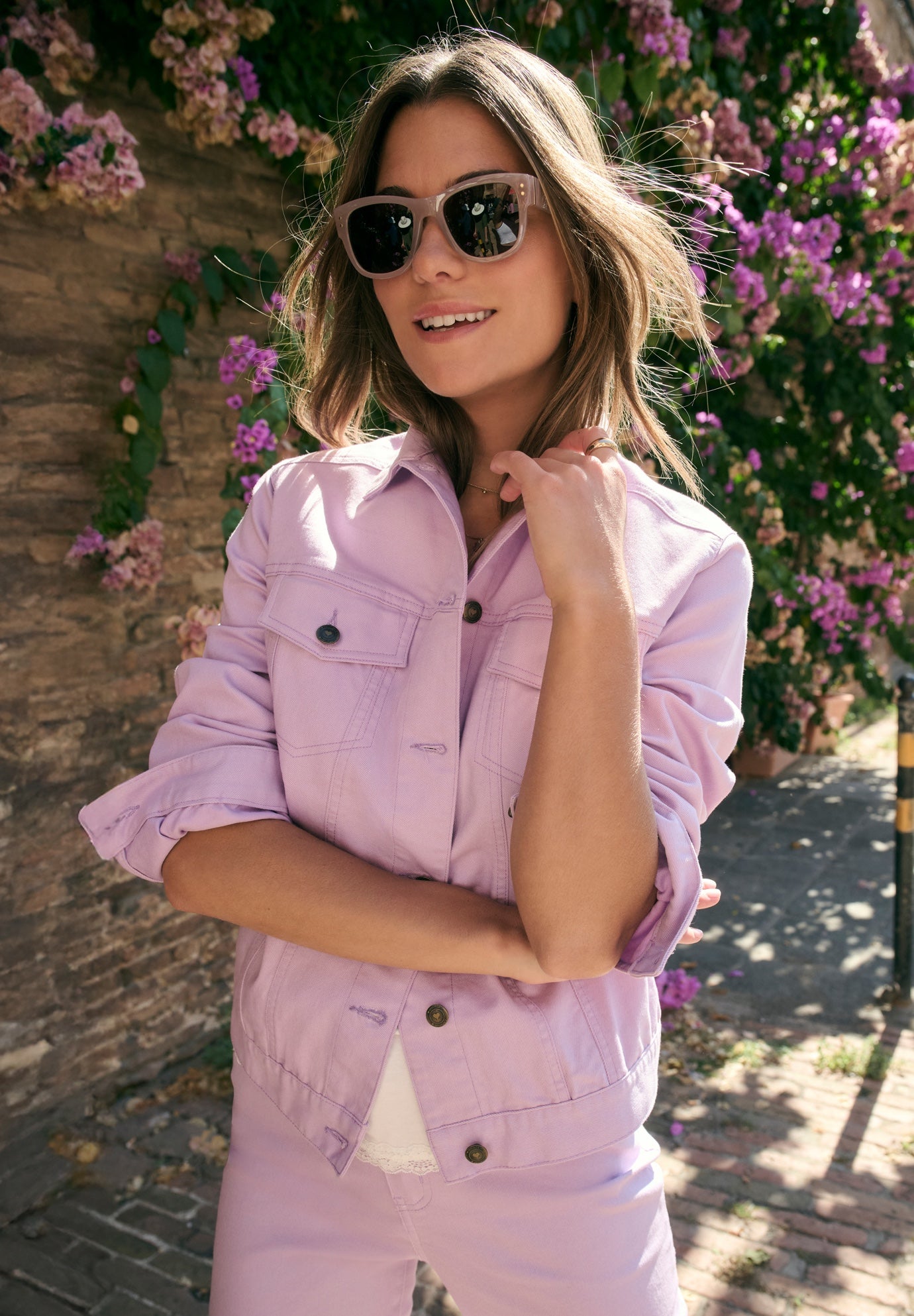 Plus Size Classic Stretch Denim Jacket image number 0