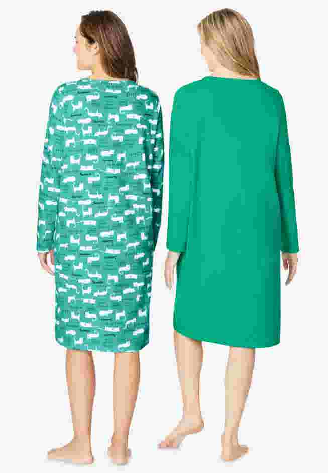 2-Pack Long-Sleeve Sleepshirt image number 1