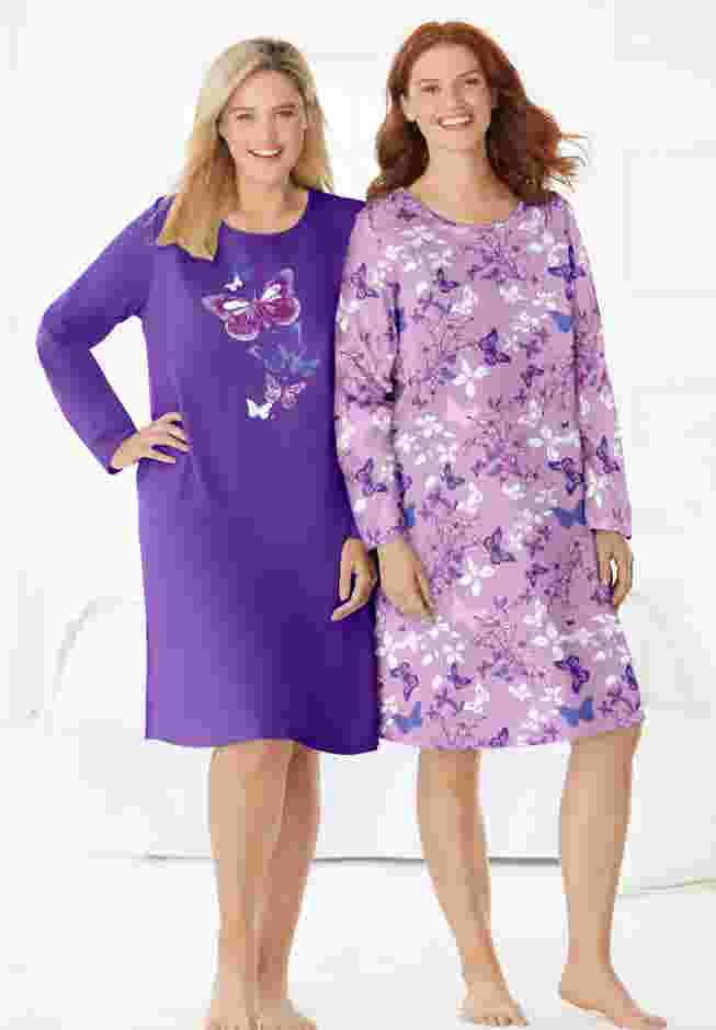 2-Pack Long-Sleeve Sleepshirt image number 4