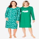 2-Pack Long-Sleeve Sleepshirt image number null