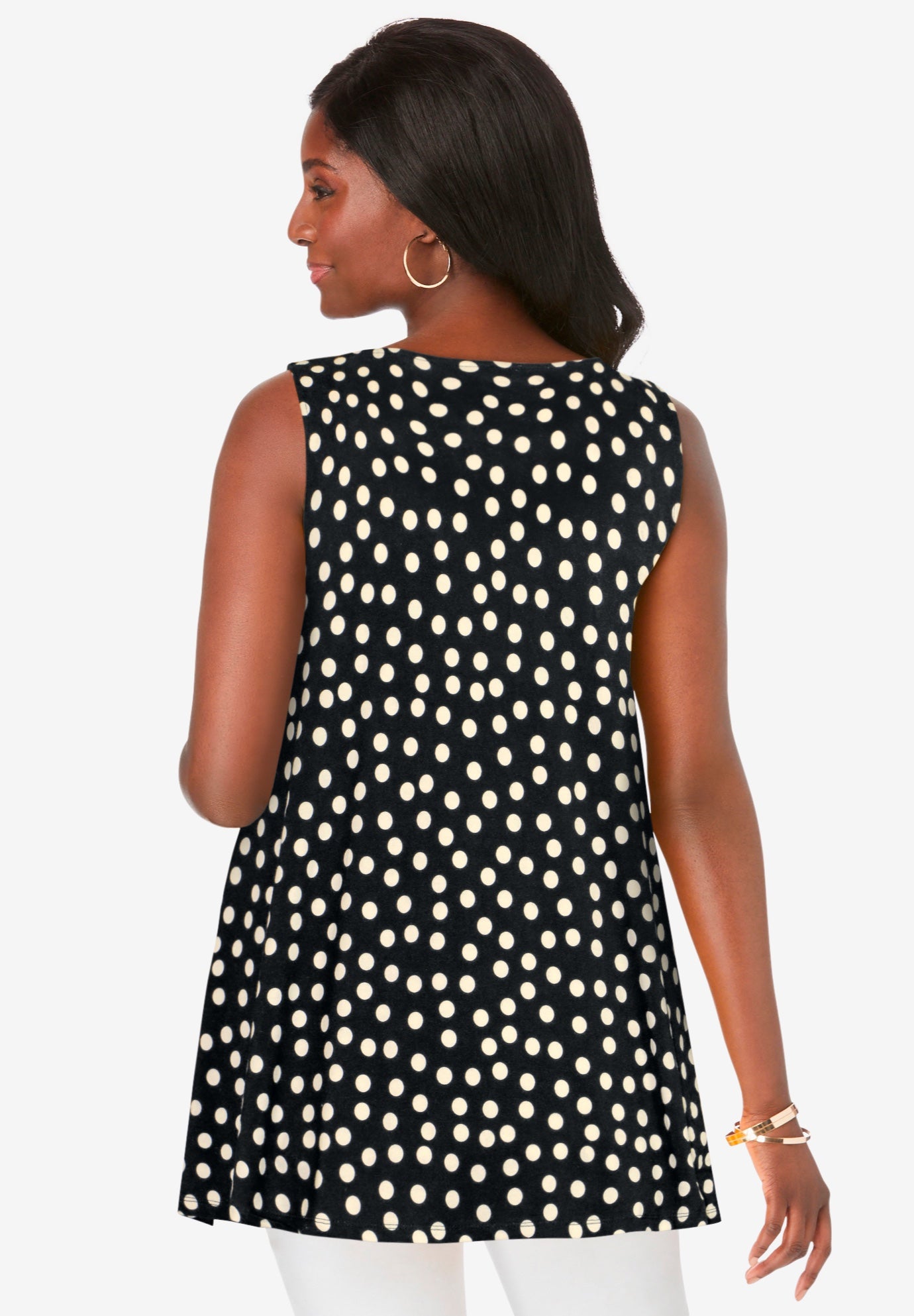 Stretch Knit Sleeveless Swing Tunic image number 1