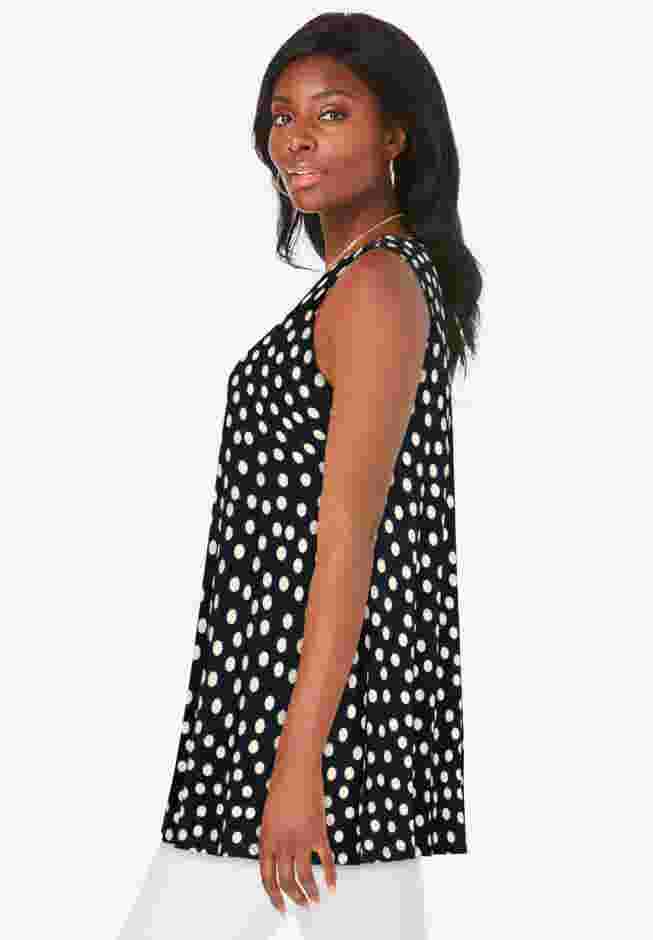 Stretch Knit Sleeveless Swing Tunic image number 2