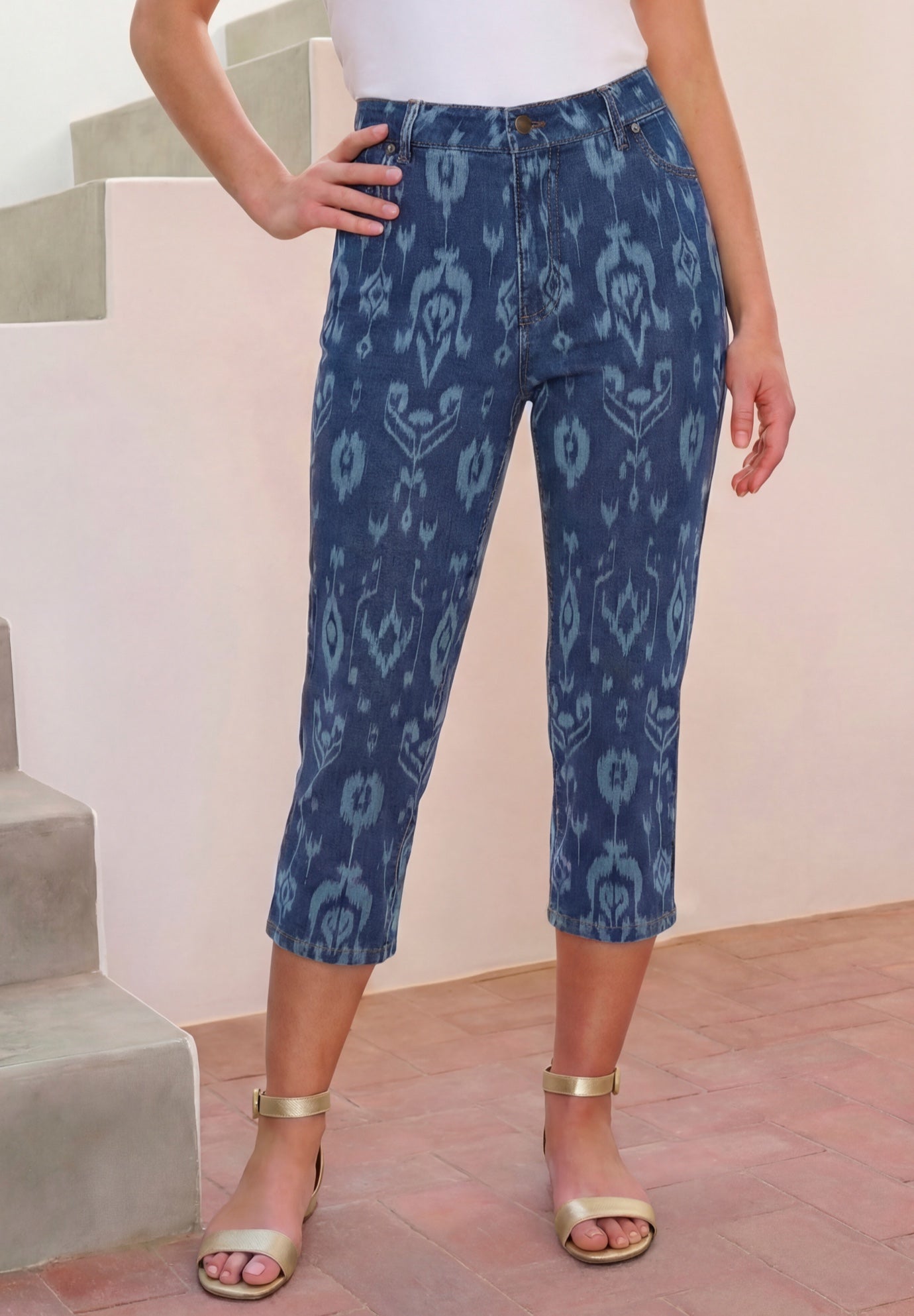 Plus Size 24/7 Stretch Capri Jean image number 0