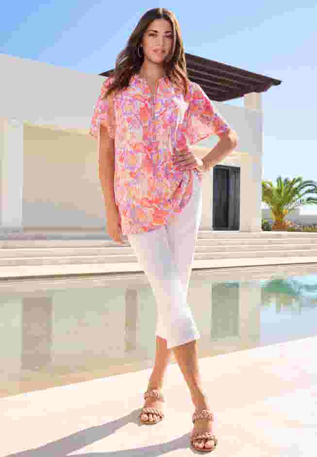 Classic Stretch Capri Jean image number 0