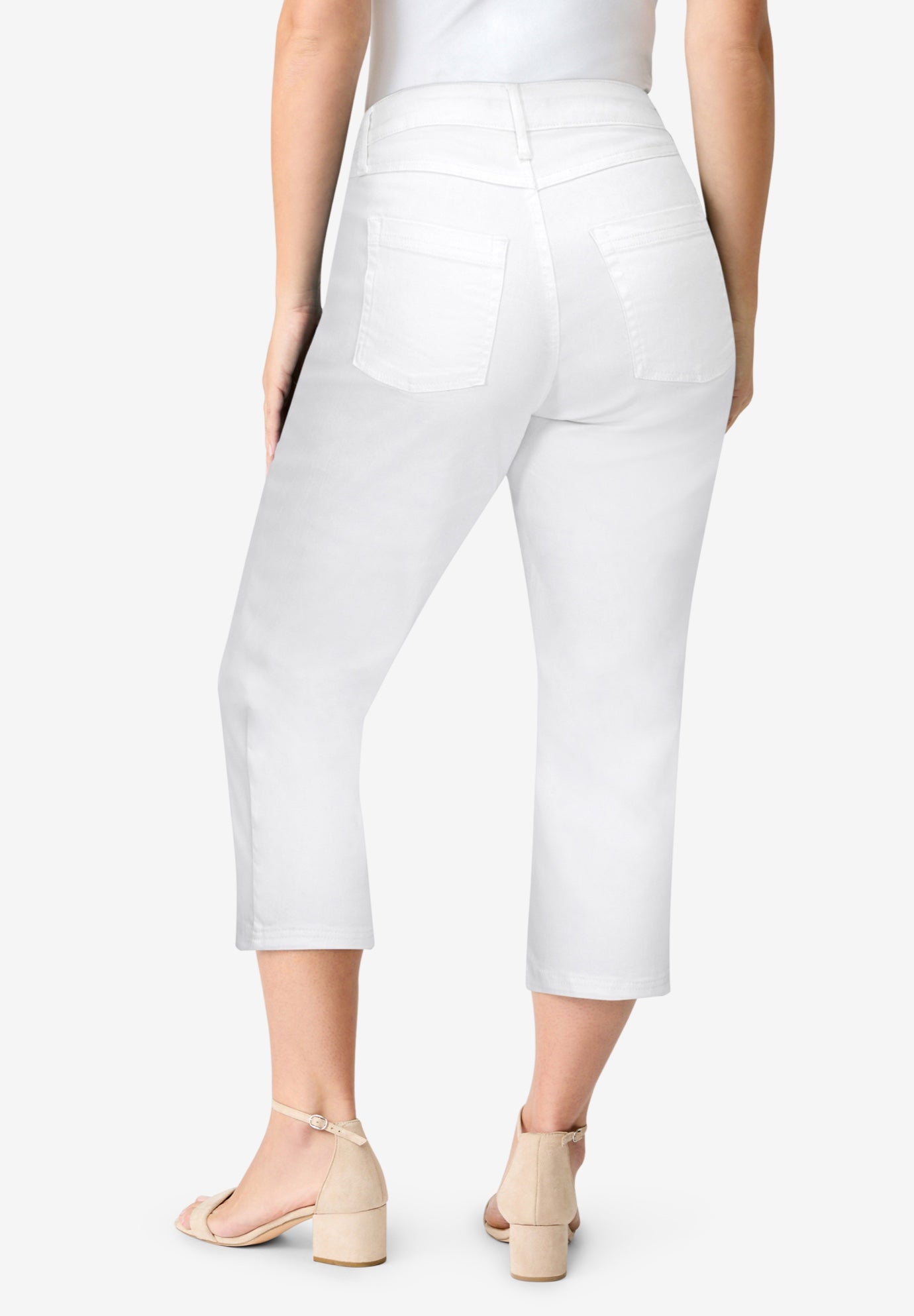 Plus Size Classic Stretch Capri Jean image number 2