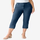 Plus Size Classic Stretch Capri Jean image number null