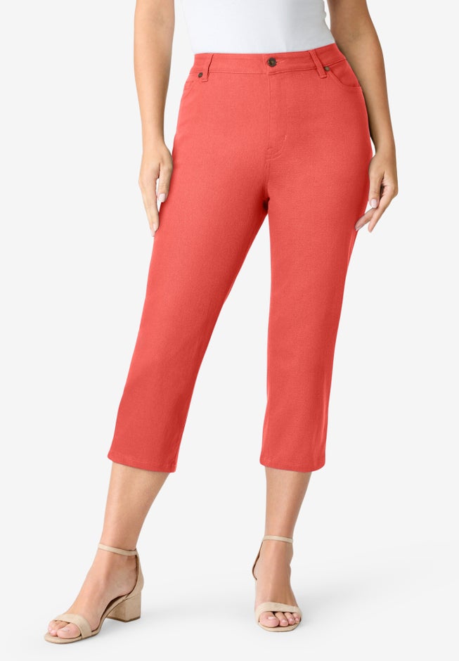 Plus Size Classic Stretch Capri Jean image number 0