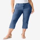 Plus Size Classic Stretch Capri Jean image number null
