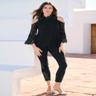 Lace Cold-Shoulder Top image number null