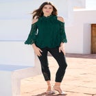 Lace Cold-Shoulder Top image number null