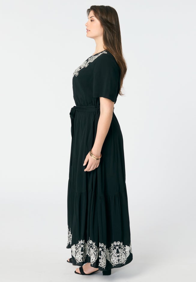 Embroidered Maxi Dress image number 3