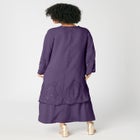 Plus-Size 2 piece Long Sleeve Beaded Georgette Gown Set with Detachable Jacket image number null