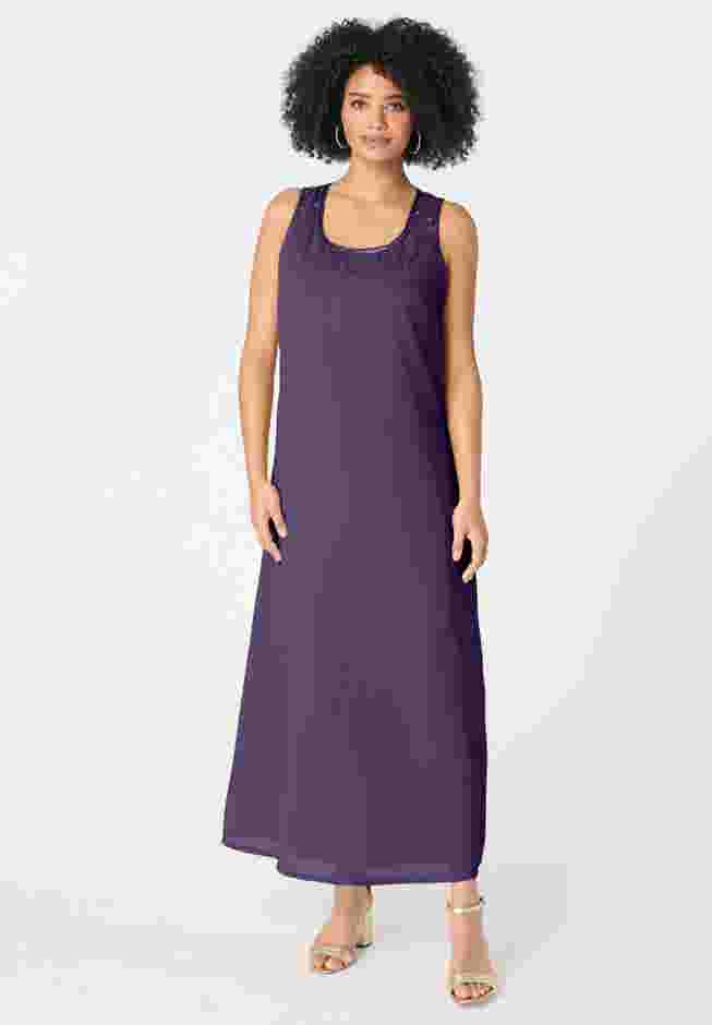 Beaded Dress and Gown Set image number 4