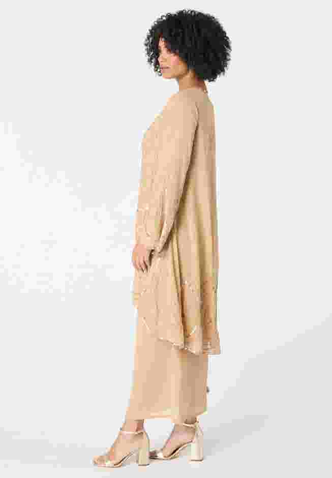 Beaded Dress and Gown Set image number 3