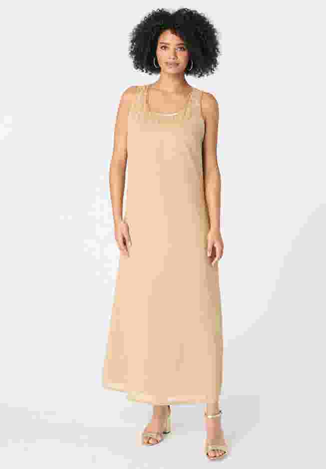 Beaded Dress and Gown Set image number 4