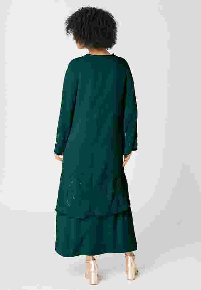Beaded Dress and Gown Set image number 1