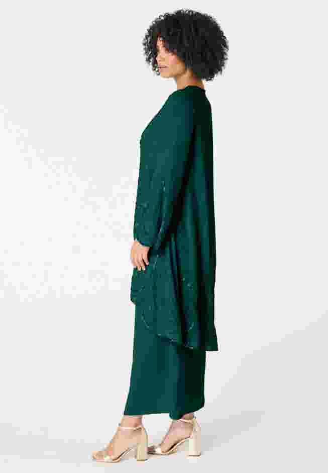 Beaded Dress and Gown Set image number 2
