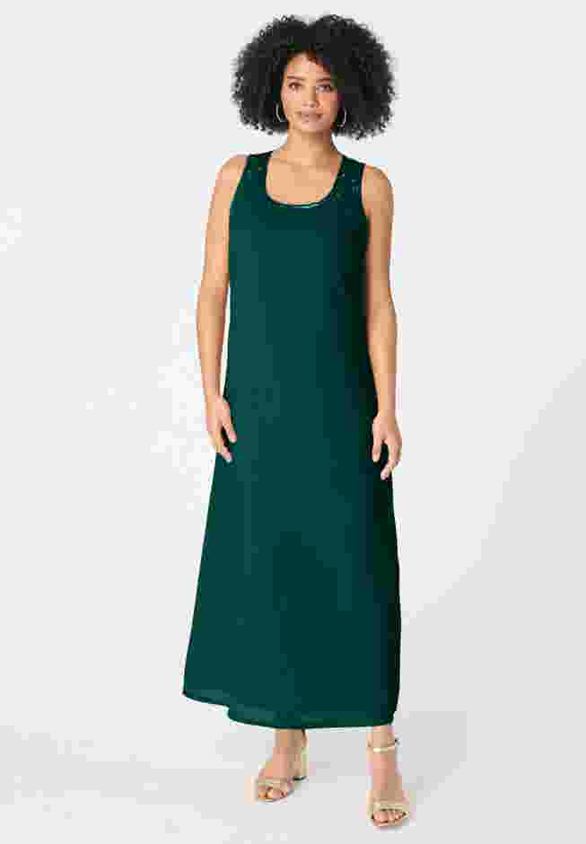 Beaded Dress and Gown Set image number 3