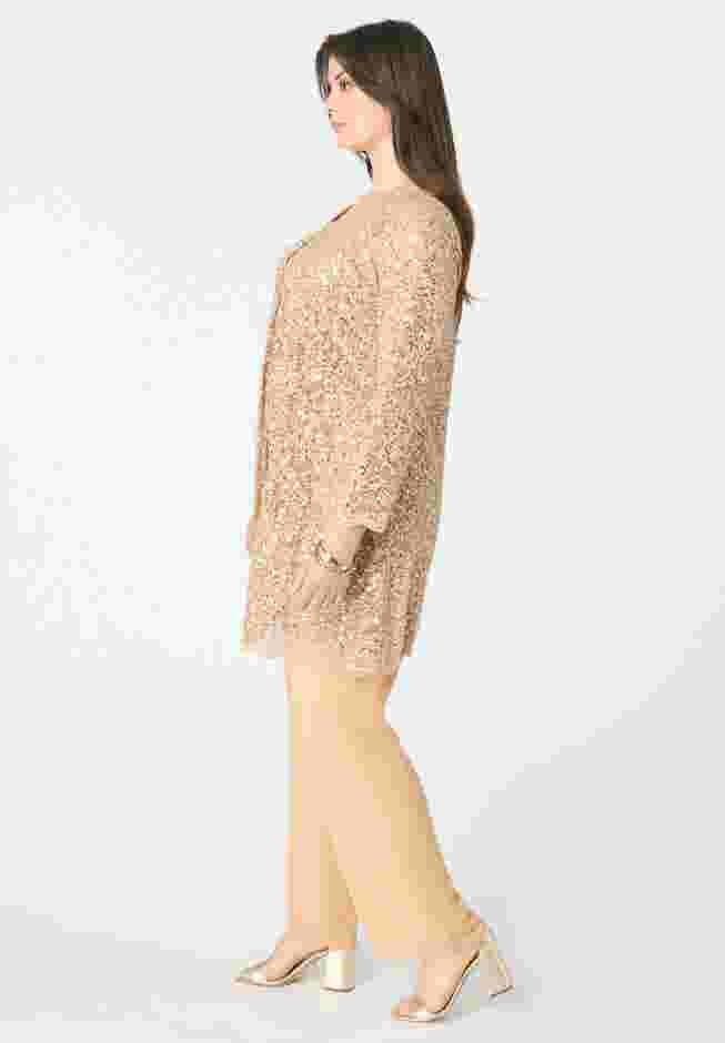 Sequined Lace Jacket Pant Set image number 6
