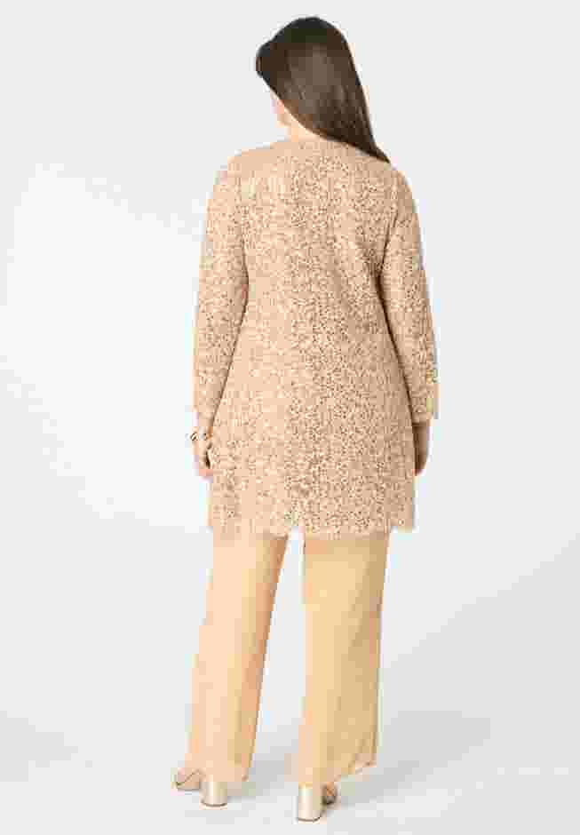 Sequined Lace Jacket Pant Set image number 1