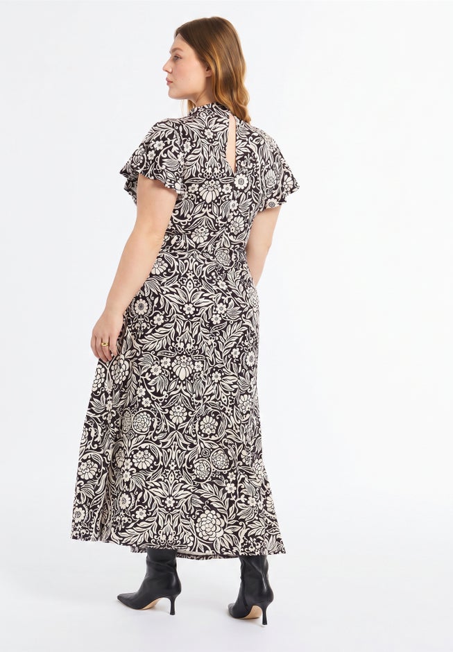 Gathered Front Midi Dress image number 1