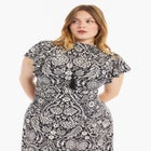 Gathered Front Midi Dress image number null