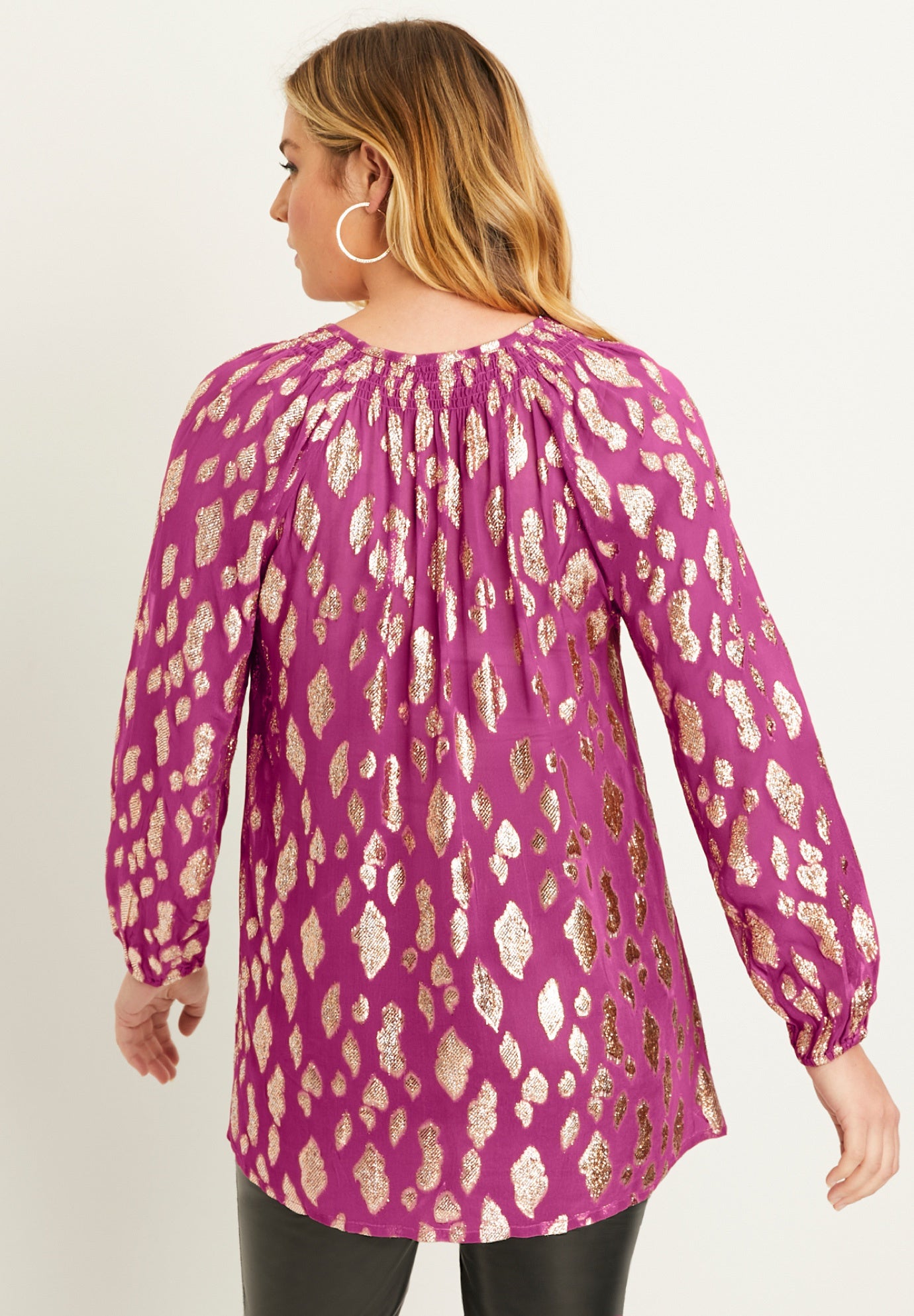 Metallic Print Blouse image number 1