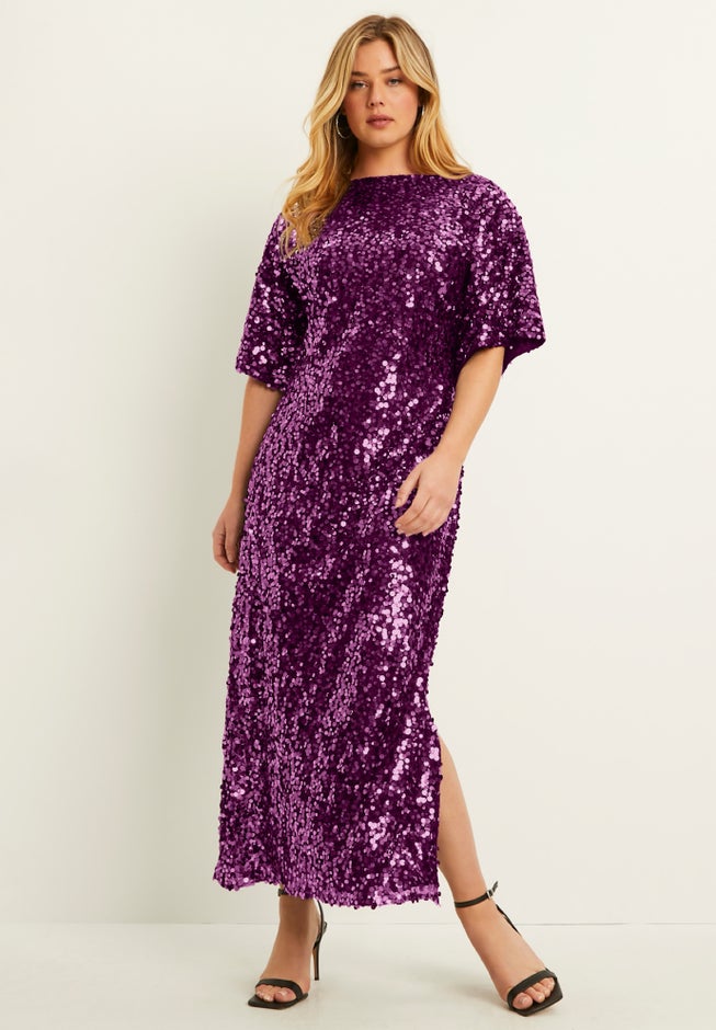 Sequin Midi Dress image number 3