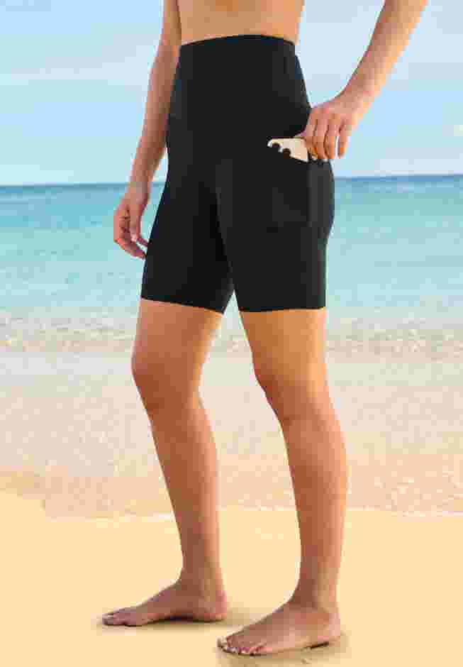High-Waist No-Slip Swim Bike Short image number 2