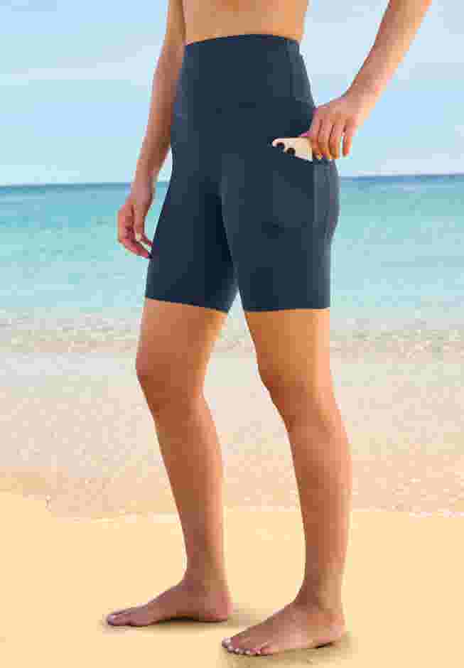 High-Waist No-Slip Swim Bike Short image number 2