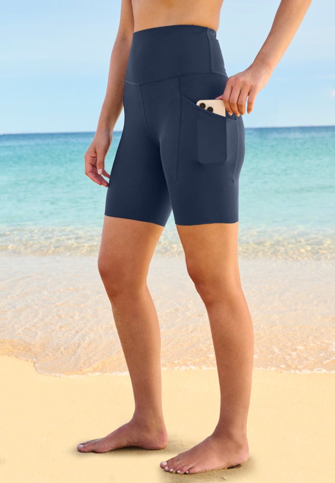 High-Waist No-Slip Swim Bike Short image number 2