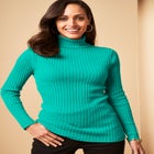 Ribbed Cotton Turtleneck Sweater image number null