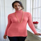 Ribbed Cotton Turtleneck Sweater image number null